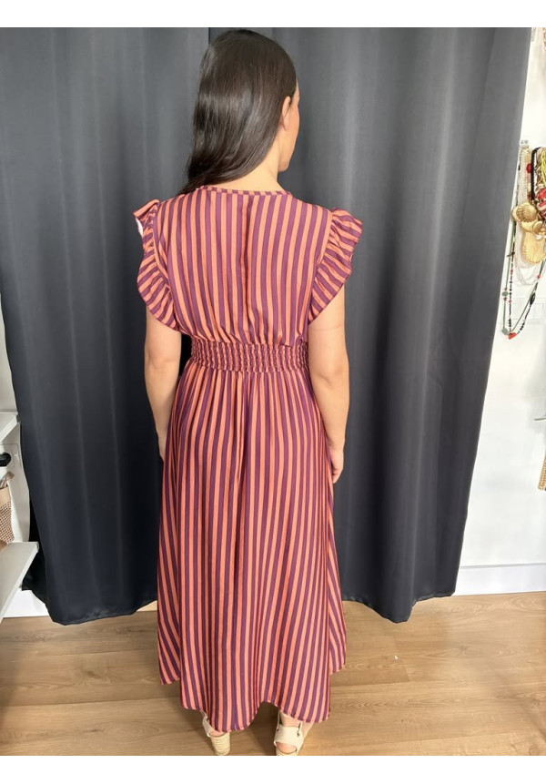 117. Vestido rayas bicolor