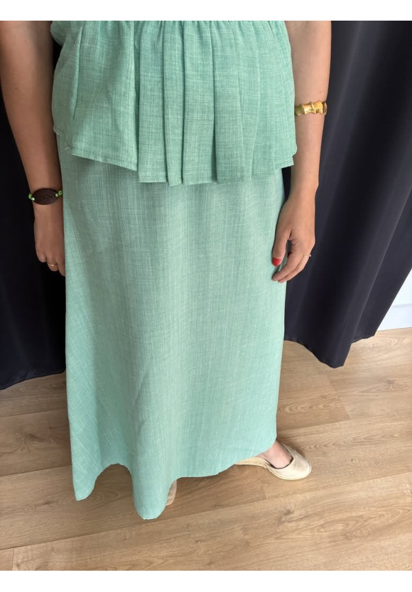 225. Conjunto falda y top lino