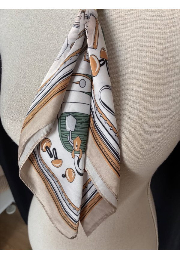 Pañuelo seda estampado L