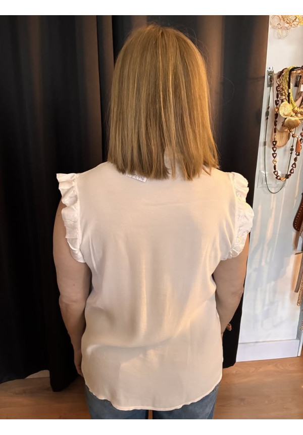 218. Camisa bolsillo satén
