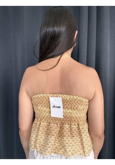 466. top sin tirantes estampado