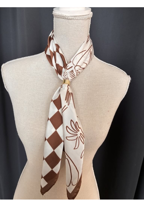 Pañuelo seda estampado E