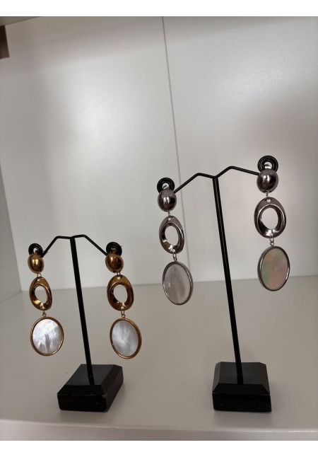 Pendientes efecto nacarado