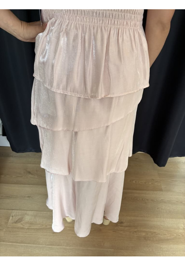 224. Conjunto top y falda brillo