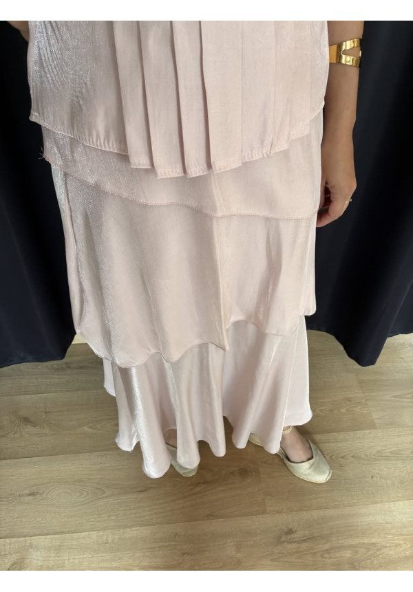 224. Conjunto top y falda brillo