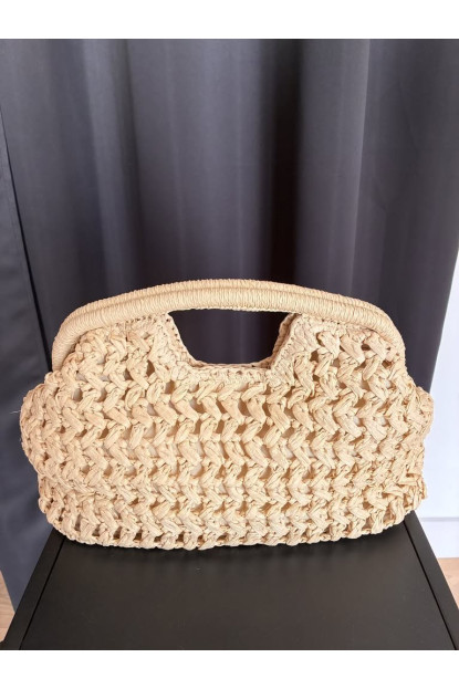 49. Bolso rafia cierre rig