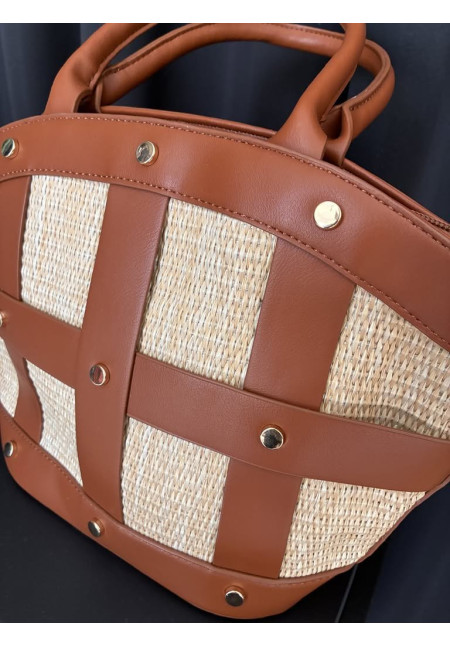 461. Bolso tiras cuero