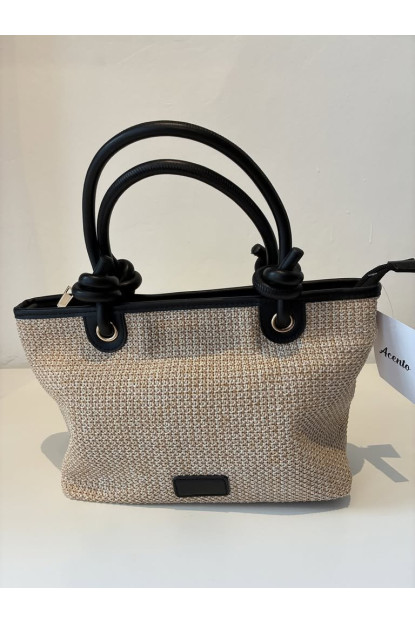 PV03. Bolso bicolor rafia