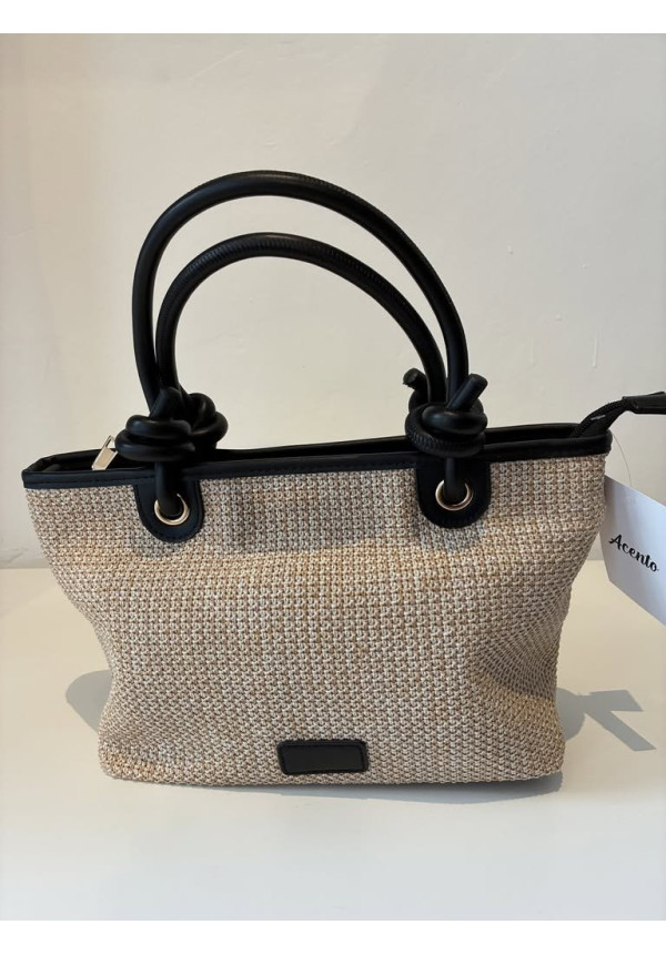 PV03. Bolso bicolor rafia