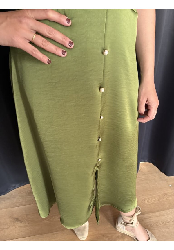 139. Vestido botones satén 