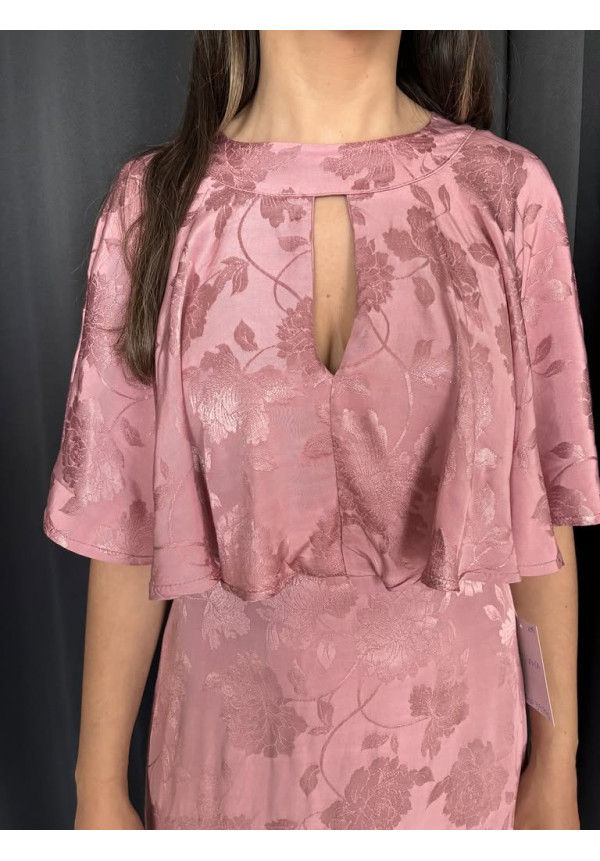 109. Vestido capa estampado