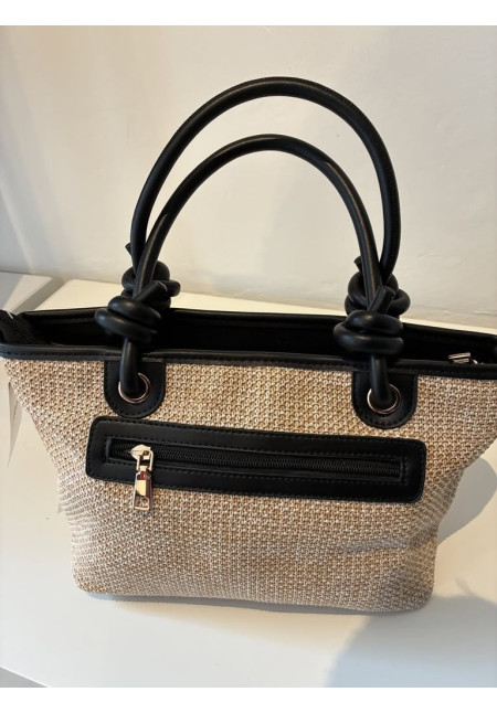 PV03. Bolso bicolor rafia