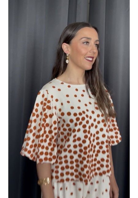 130. Blusa lunares degradé
