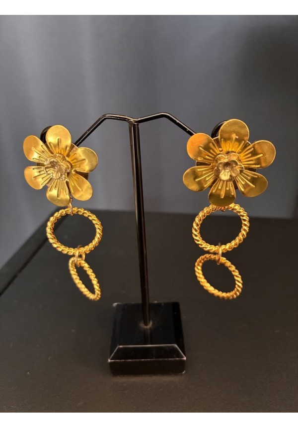 Pendientes flor y aros