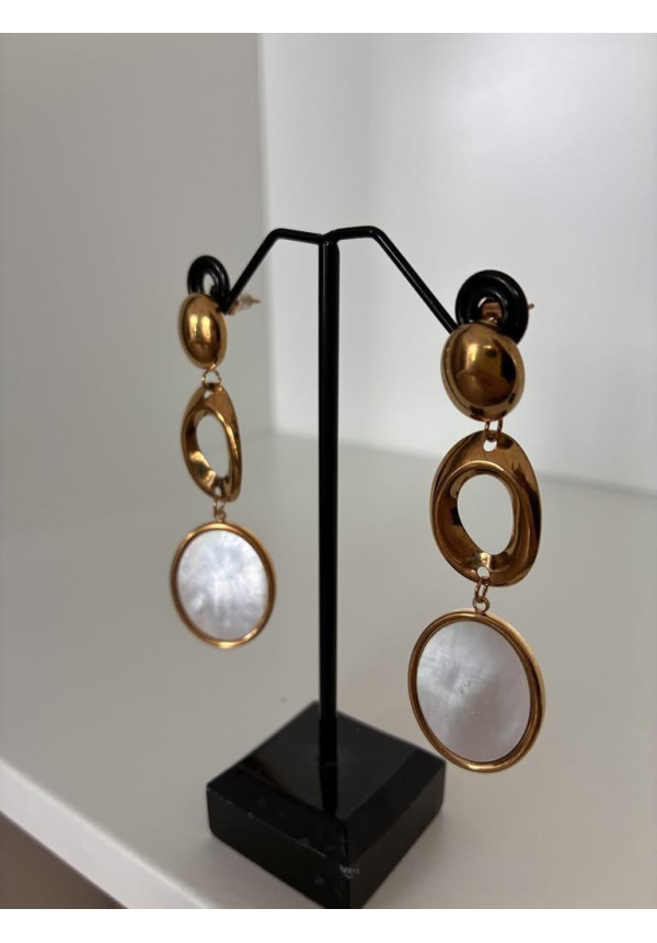 Pendientes efecto nacarado