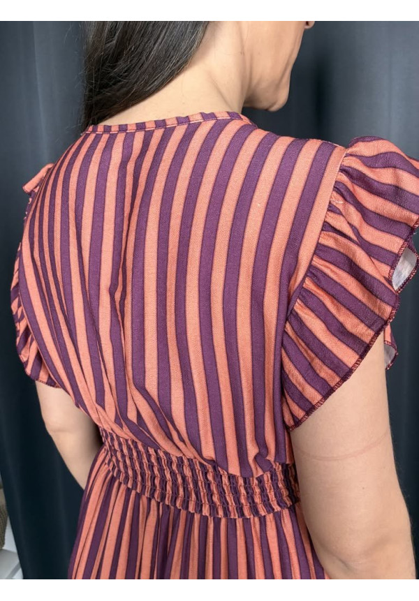 117. Vestido rayas bicolor