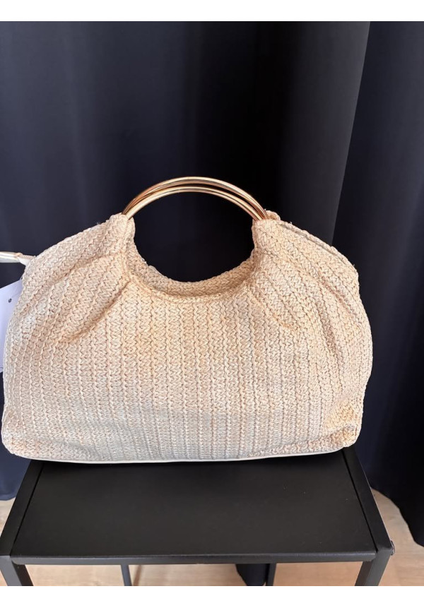 281. Bolso rafia y tachas