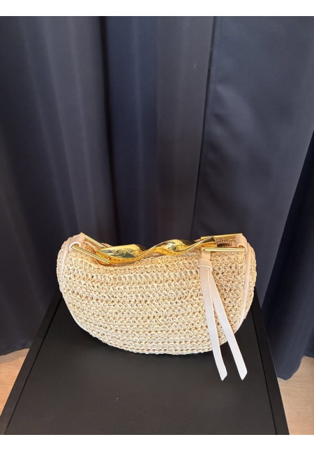 62. Bolso mini rafia asa abstracta