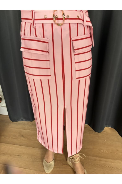 16. Falda bicolor rayas