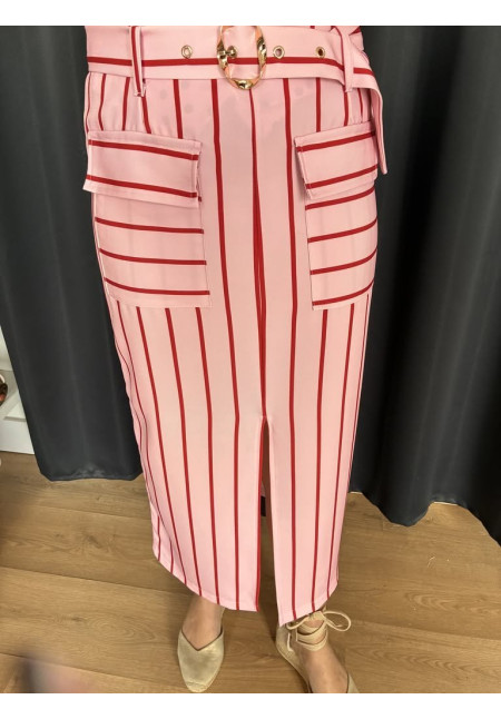 16. Falda bicolor rayas