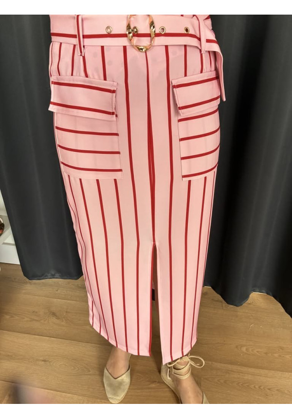 16. Falda bicolor rayas