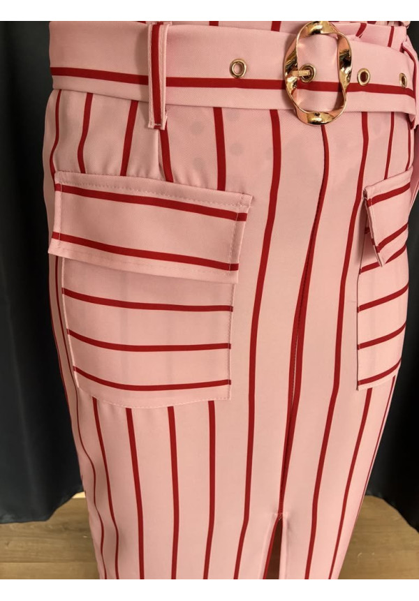 16. Falda bicolor rayas