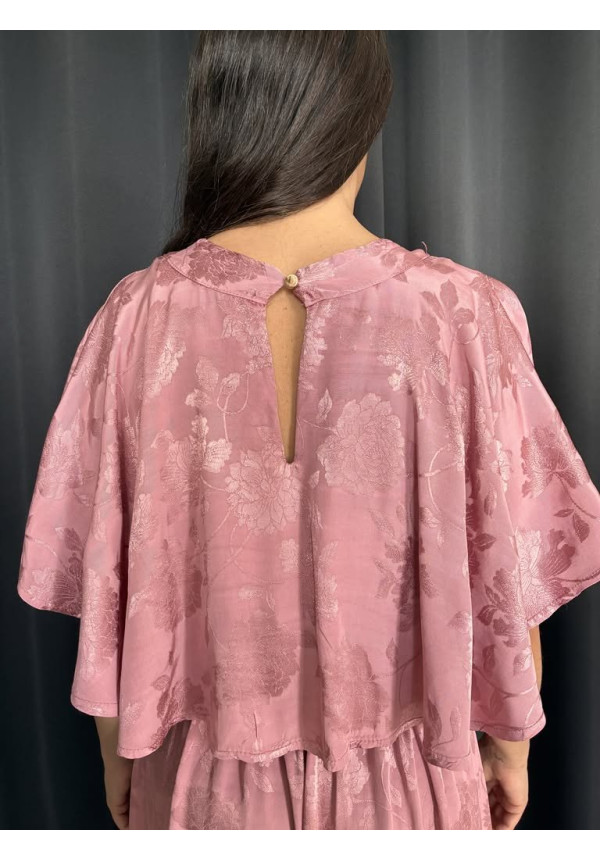109. Vestido capa estampado