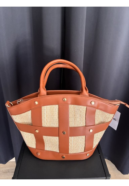 461. Bolso tiras cuero