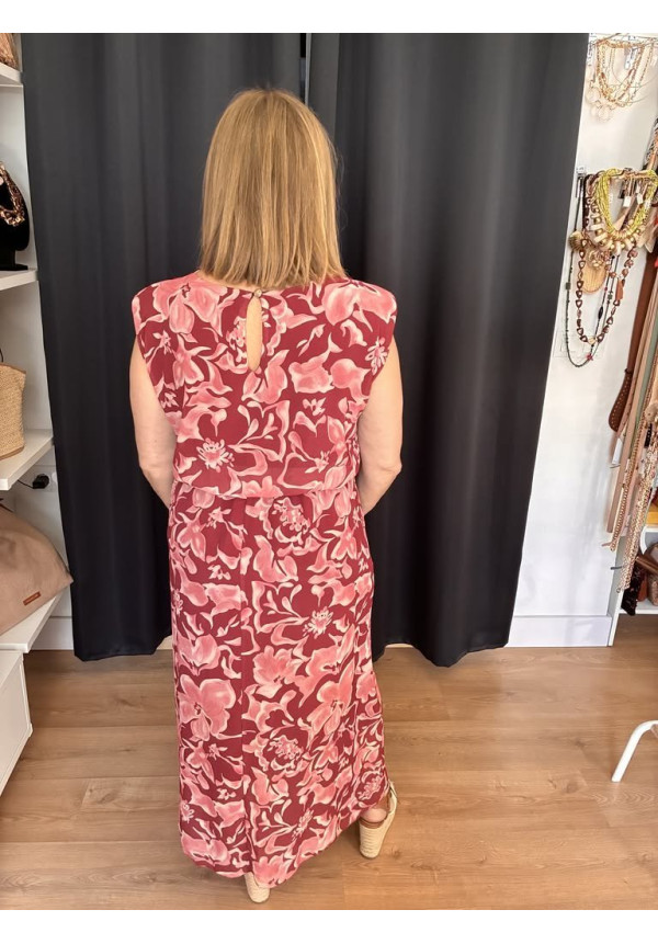 246. Vestido estampado hombreras
