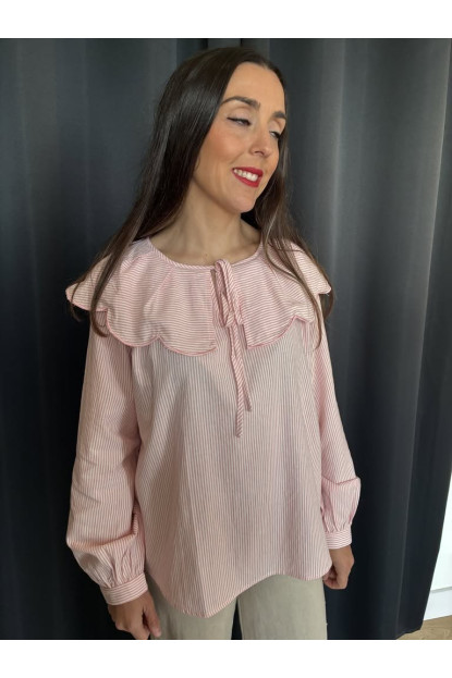 PV13. Blusa cuello mil rayas