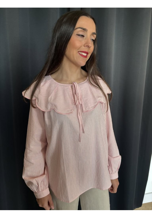 PV13. Blusa cuello mil rayas