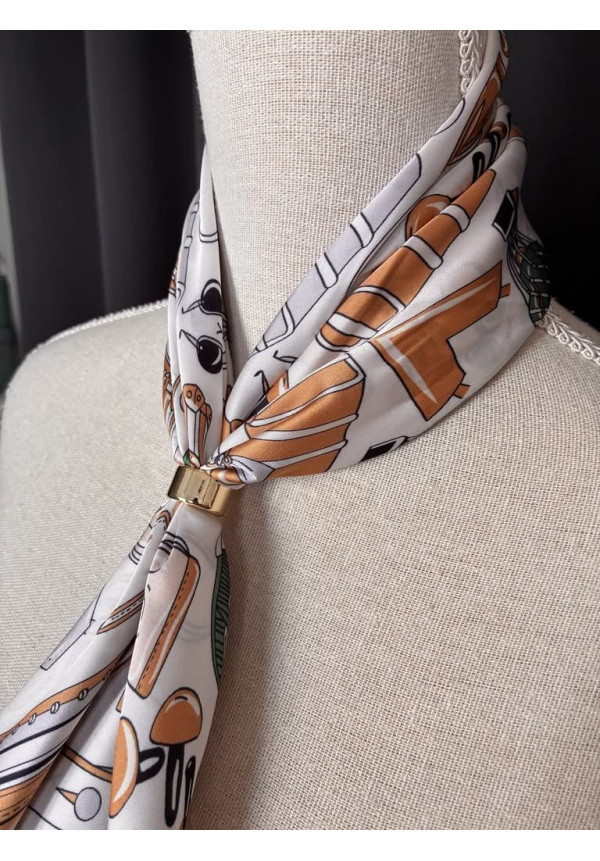 Pañuelo seda estampado L