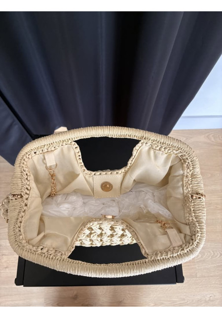 49. Bolso rafia cierre rig