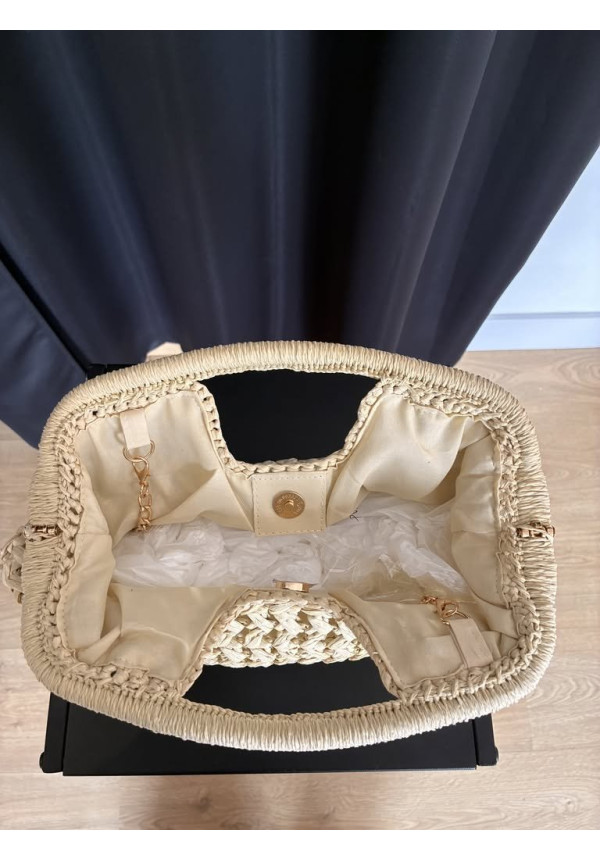 49. Bolso rafia cierre rig