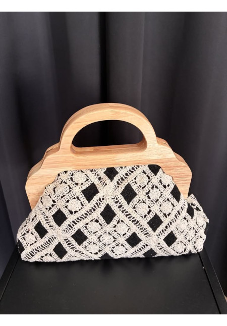 484. Bolso clutch asa madera