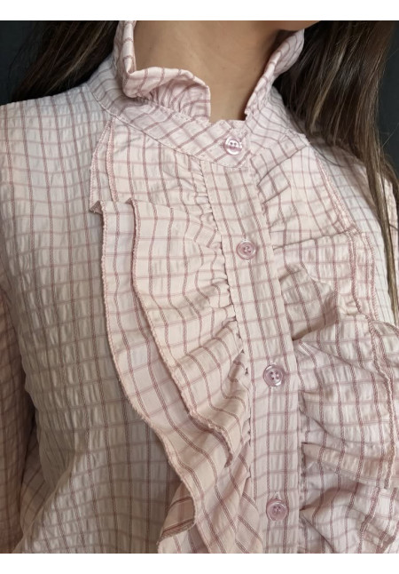 PV8. Blusa volantes cuadros