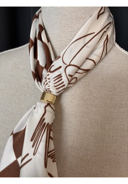 Pañuelo seda estampado E