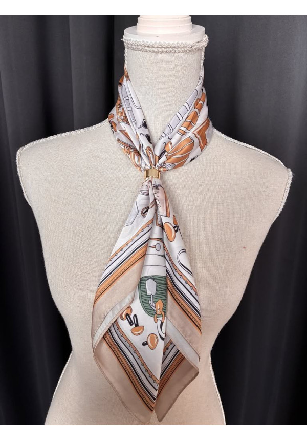 Pañuelo seda estampado L