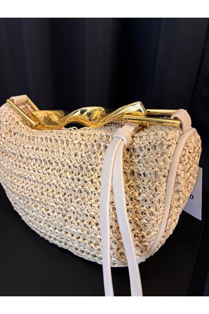 62. Bolso mini rafia asa abstracta