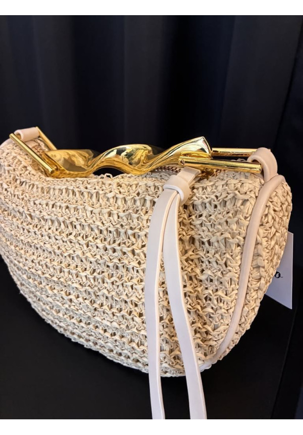 62. Bolso mini rafia asa abstracta