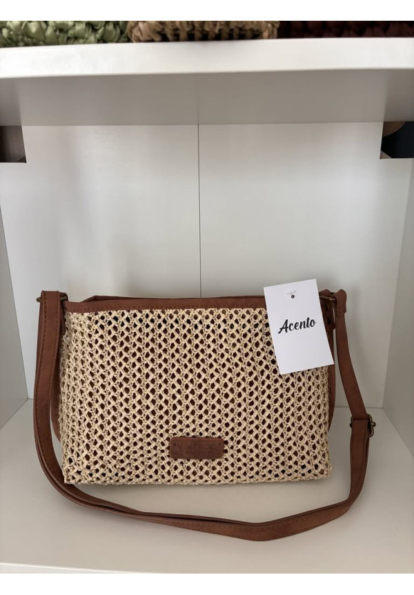 286. Bolso rejilla combinado