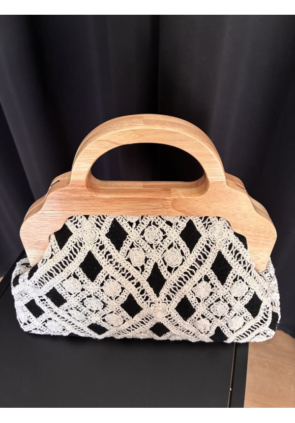 484. Bolso clutch asa madera