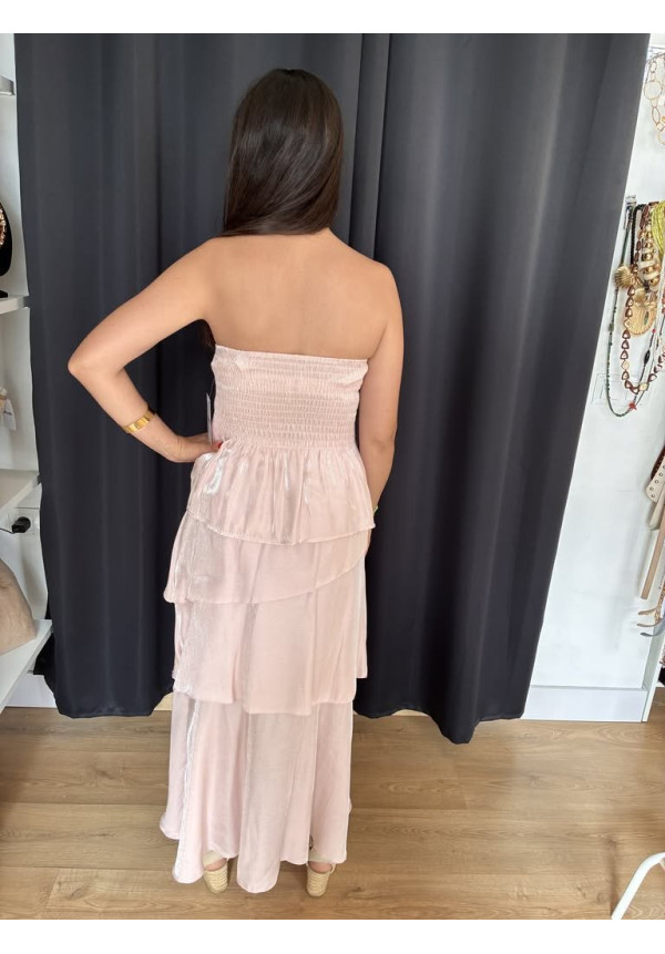 224. Conjunto top y falda brillo